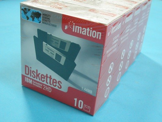 imation磁碟片3M磁片A級2HD 3.5SD.HD磁片1.44MB/Mo(黑色)/一大盒50片入