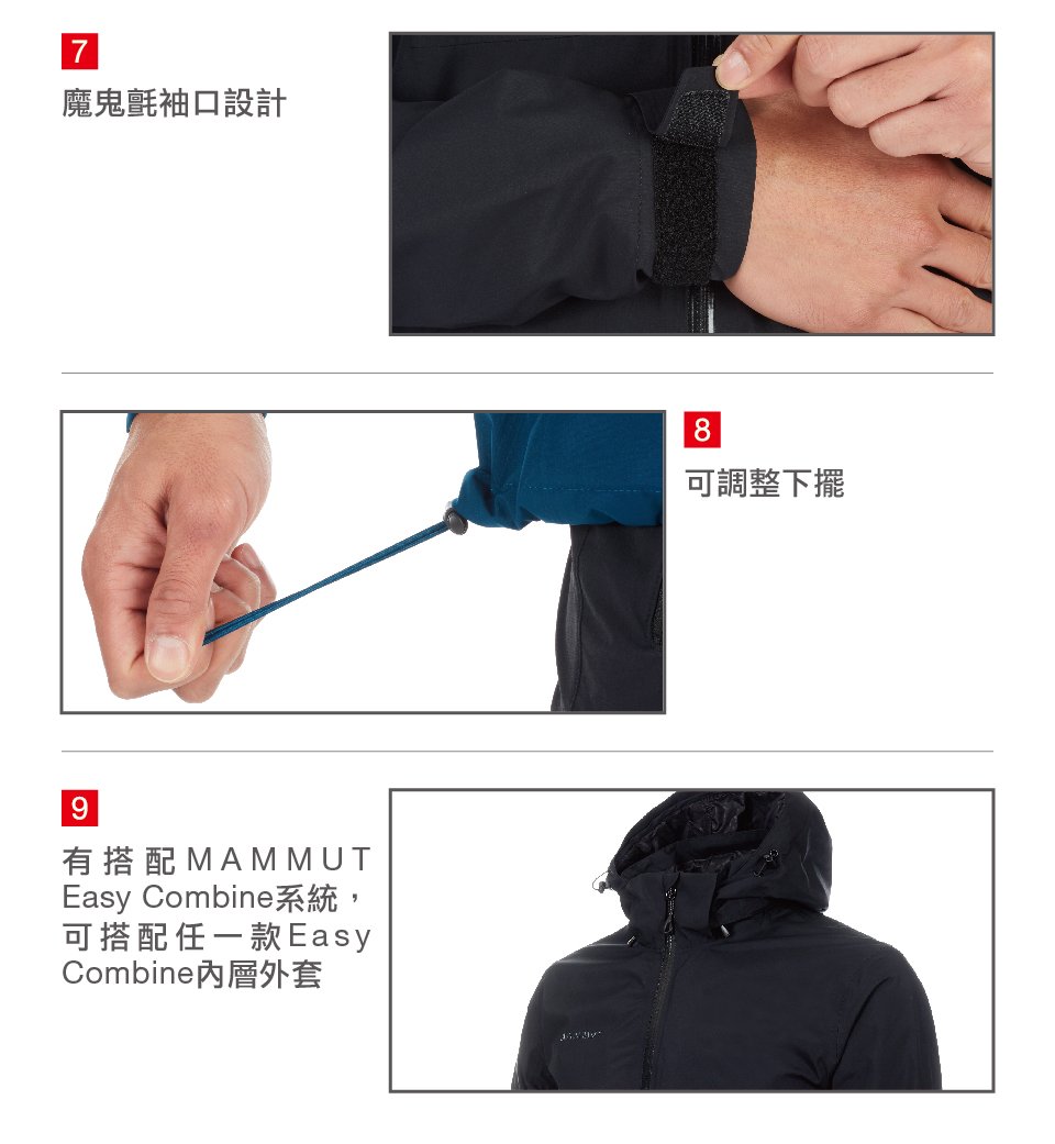 Mammut 長毛象 Ayako Tour HS Hooded Jacket Men 防風防水連帽外套 黑色 男款 #1010-26051