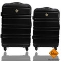 莎莎代言 Gate9 經典橫紋系列 PC亮面輕硬殼行李箱 兩件組 (28+24吋)3色