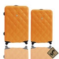 Miyoko菱格紋系列輕硬殼行李箱旅行箱登機箱兩件組24+20