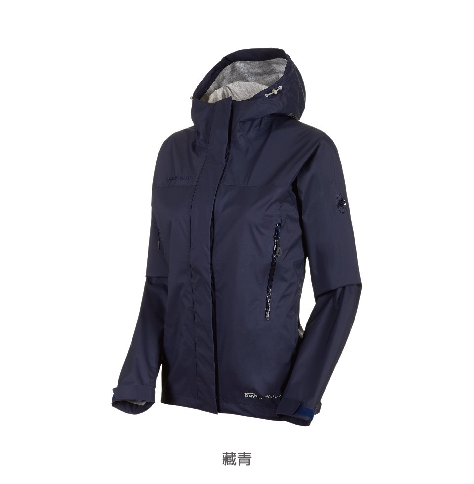 Mammut 長毛象 MICROLAYER Jacket AF 防風防水連帽外套 藏青 女款 #1010-25352