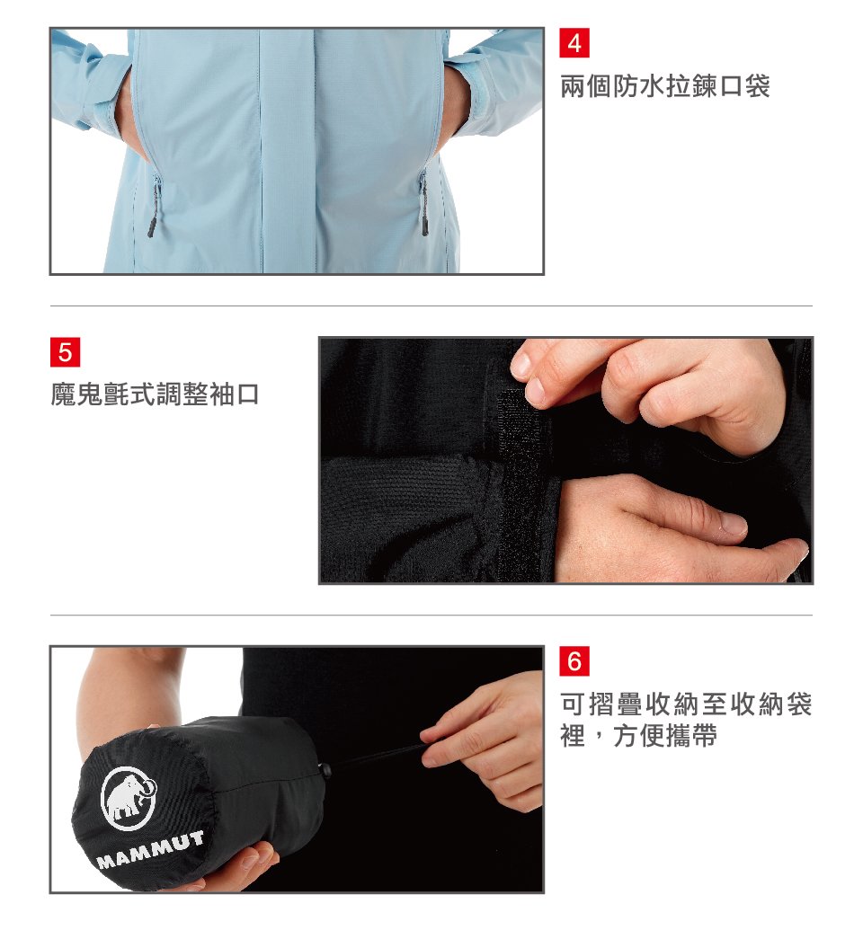 Mammut 長毛象 MICROLAYER Jacket AF 防風防水連帽外套 藏青 女款 #1010-25352