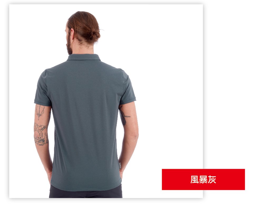 Mammut 長毛象 Trovat Tour Polo Men 短袖排汗快乾POLO衫 黑色 男款 #1017-00031