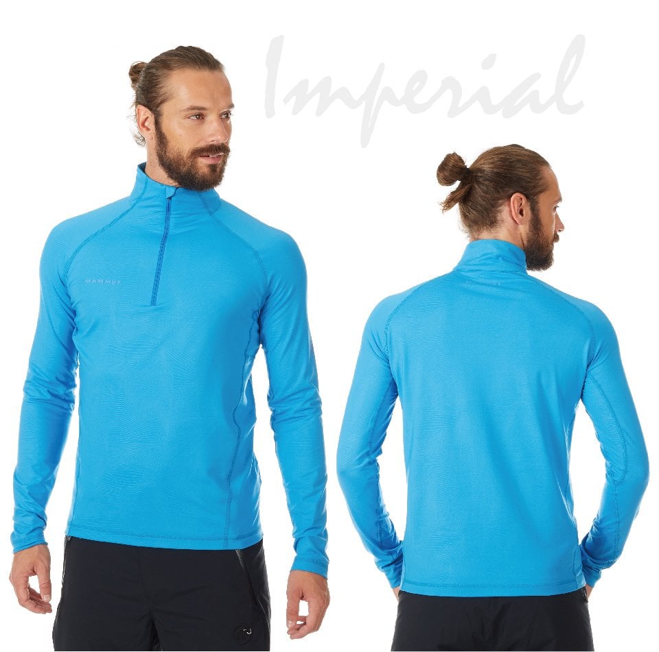 Mammut 長毛象 Snow ML Half Zip Pull Men 抗菌長袖立領排汗衣 帝國藍 男款 #1010-21950