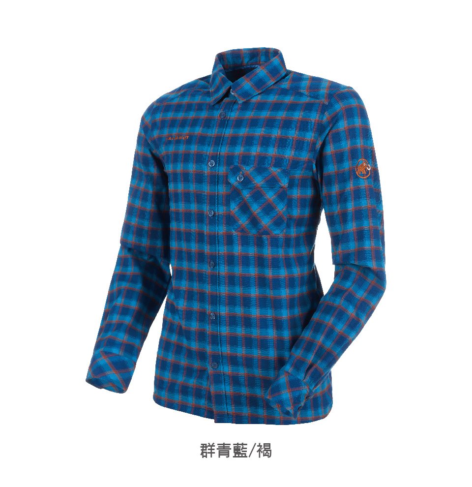 Mammut 長毛象 Belluno Tour Longsleeve Shirt Men 抗菌格紋長袖襯衫 幻影黑/紅 男款 #1030-02600