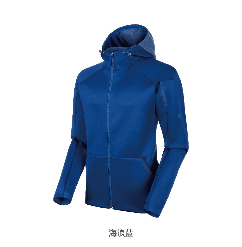 Mammut 長毛象 Logo ML Hooded Jacket彈性機能中層連帽外套 黑色 男款 #1014-00770