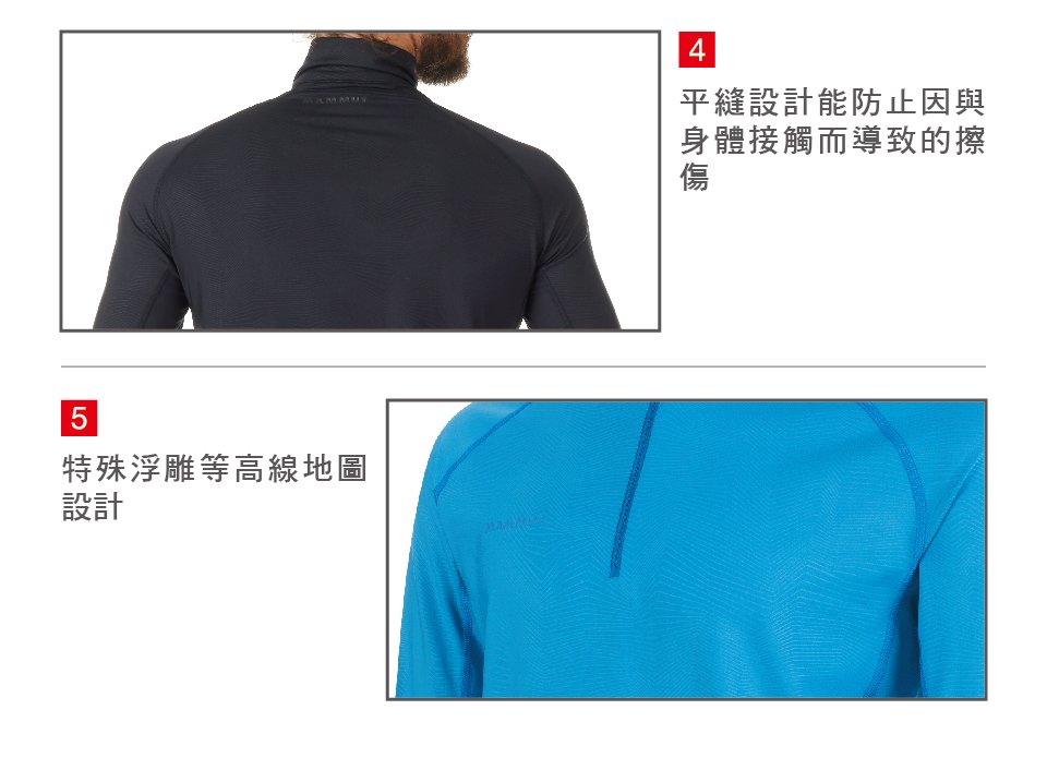 Mammut 長毛象 Snow ML Half Zip Pull Men 抗菌長袖立領排汗衣 帝國藍 男款 #1010-21950