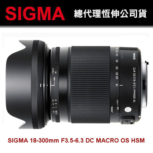 SIGMA 18-300/ 3.5-6.3 C DC OS 《公司貨》