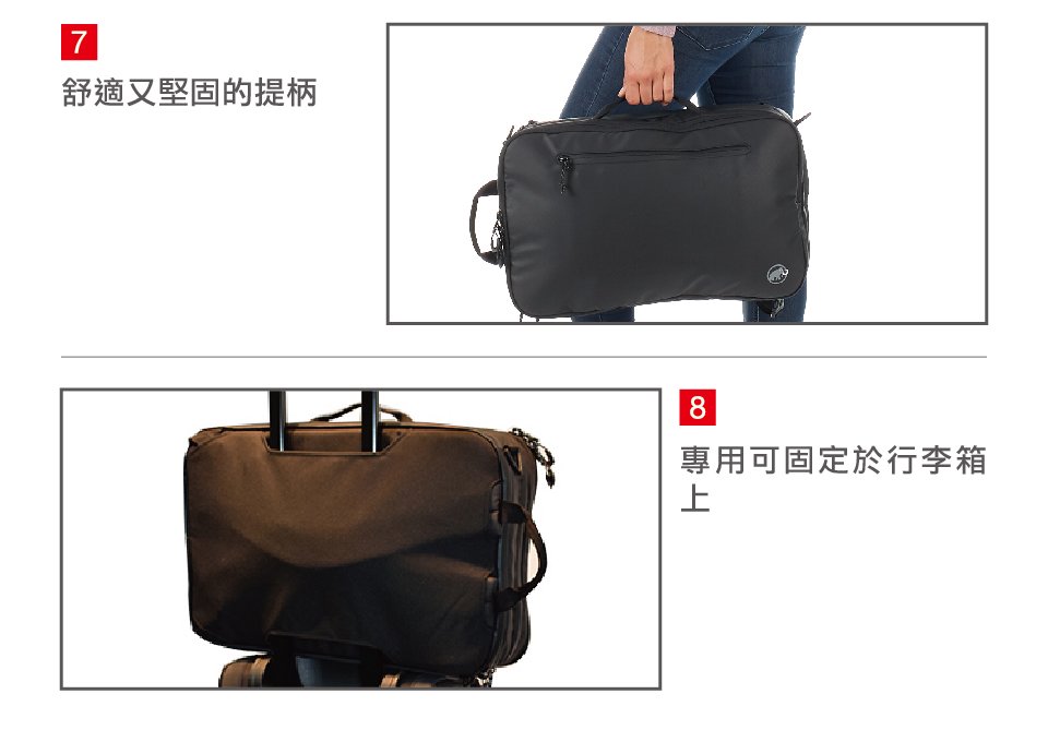 Mammut 長毛象 Seon 3-Way 三用攀岩通勤筆電後背包 18L 黑色 #2510-04060