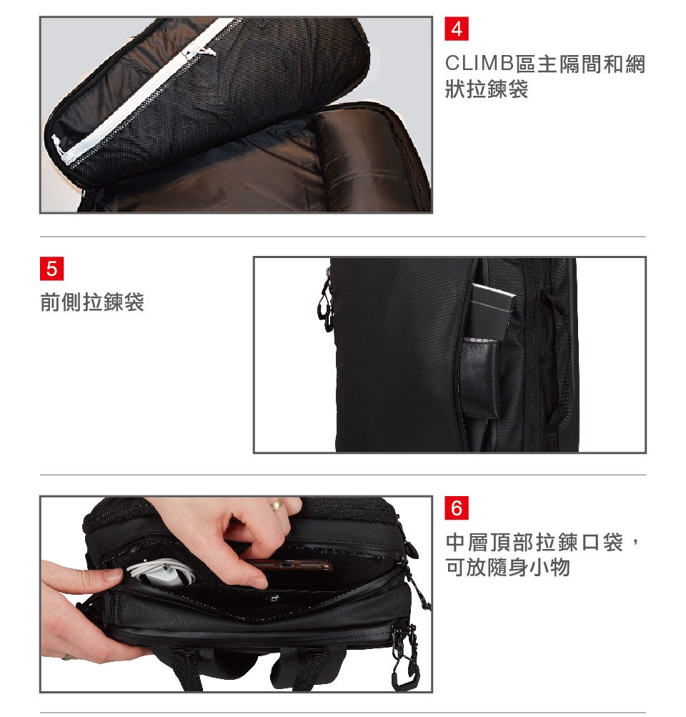 Mammut 長毛象 Seon 3-Way 三用攀岩通勤筆電後背包 18L 黑色 #2510-04060