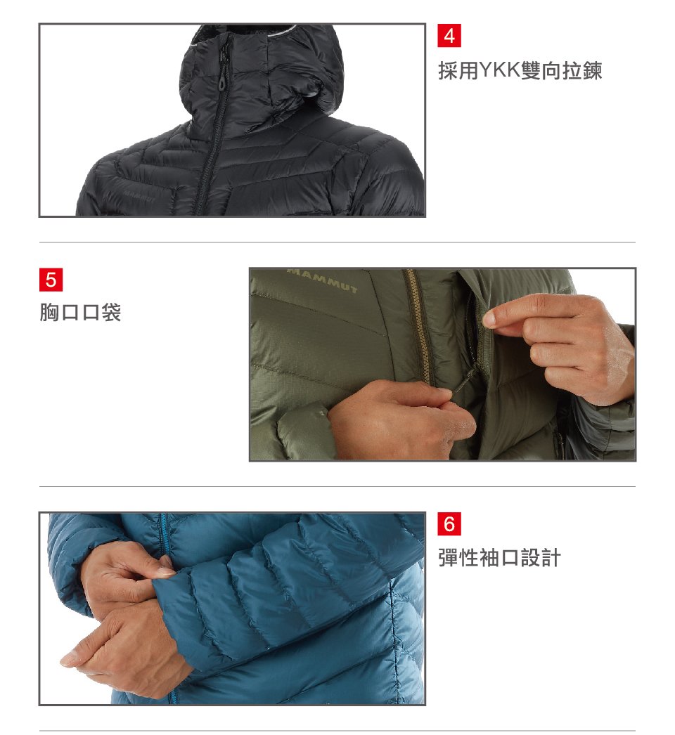 【Mammut 長毛象】Broad Peak IN Hooded Jacket AF Men 防潑水連帽羽絨外套 水鴨藍/藍寶石 男款 #1013-01140