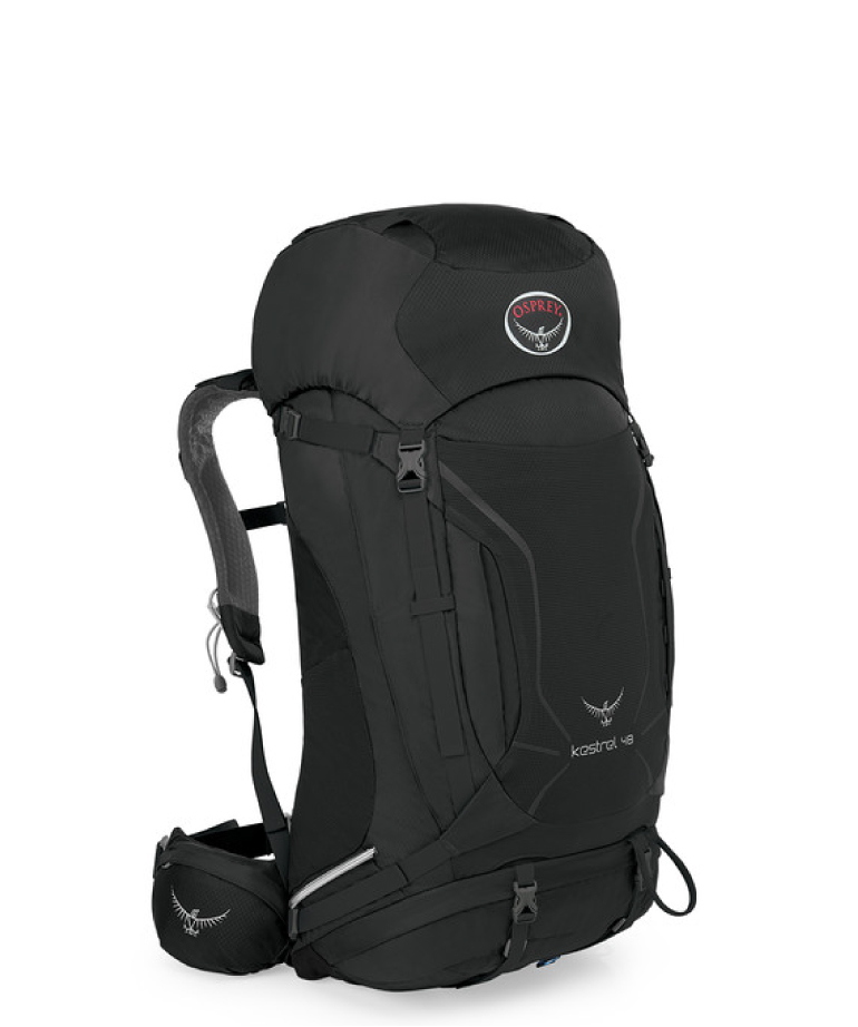 【OSPREY 美國 Kestrel 48L 黑灰 M/L】Kestrel 48/自助旅行背包/單車環島★滿額送