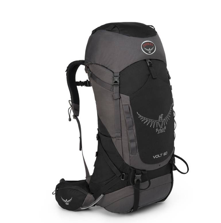 【OSPREY 美國 Volt 60L 黑 登山背包】Volt 60/登山包/登山/健行/自助旅行/雙肩背包/露營★滿額送