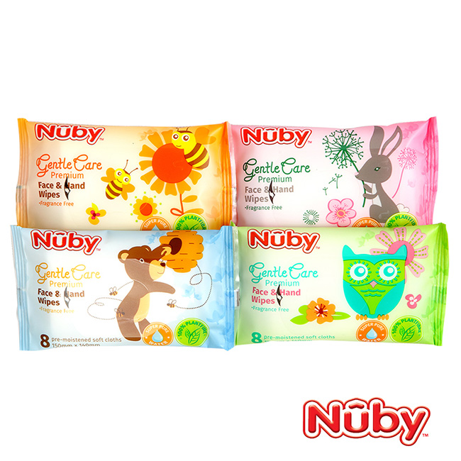 Nuby 手口柔濕巾 (迷你8抽/8包)