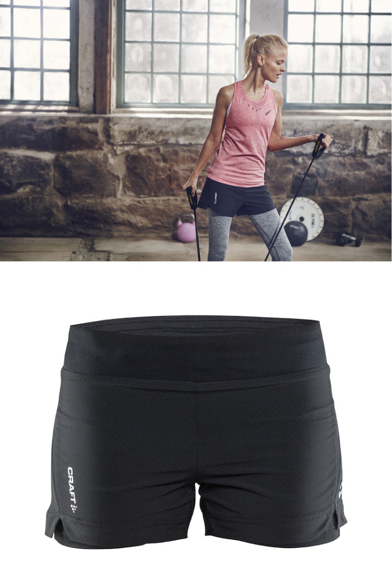 【CRAFT 瑞典 女款 BREAKAWAY 2-IN-1 SHORTS W 二合一運動跑褲〈黑〉】1904954-9999/跑褲/運動短褲★滿額送