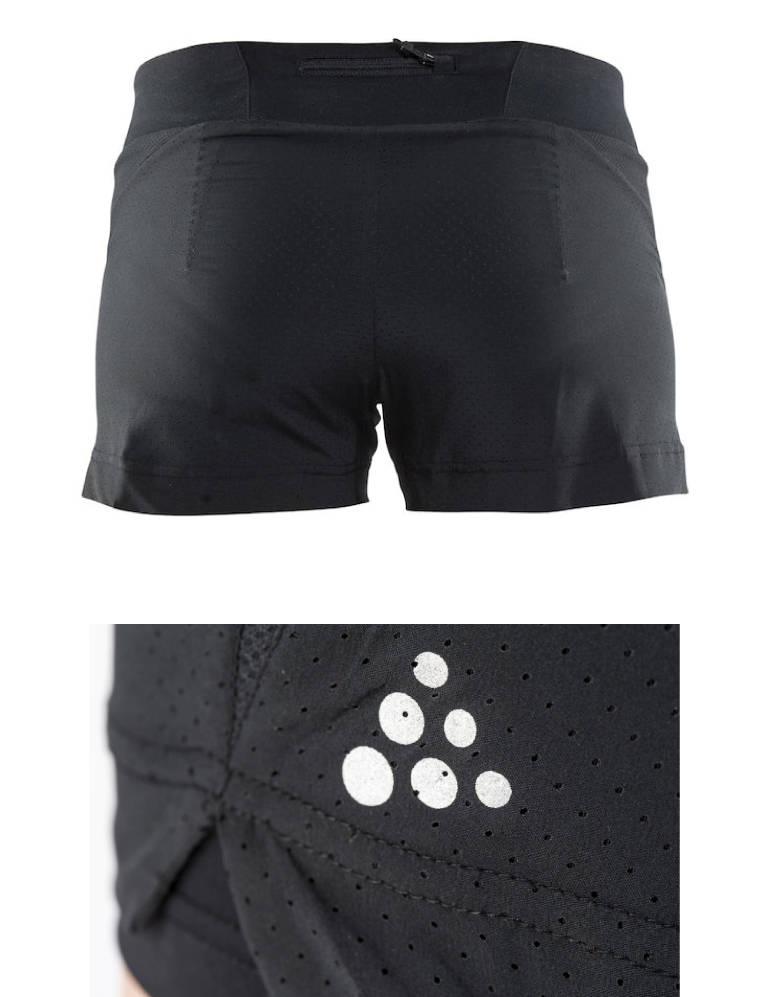 【CRAFT 瑞典 女款 BREAKAWAY 2-IN-1 SHORTS W 二合一運動跑褲〈黑〉】1904954-9999/跑褲/運動短褲★滿額送