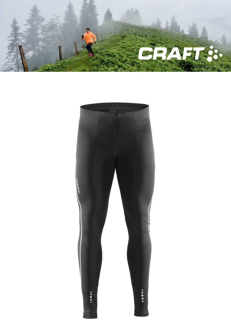 【CRAFT 瑞典 男款 MIND TIGHTS M 競跑長褲 〈黑〉】1903951-9920/慢跑褲/彈性褲/運動褲★滿額送