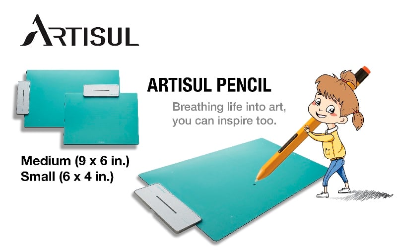 Artisul Pencil Medium繪圖板 (玫瑰粉)