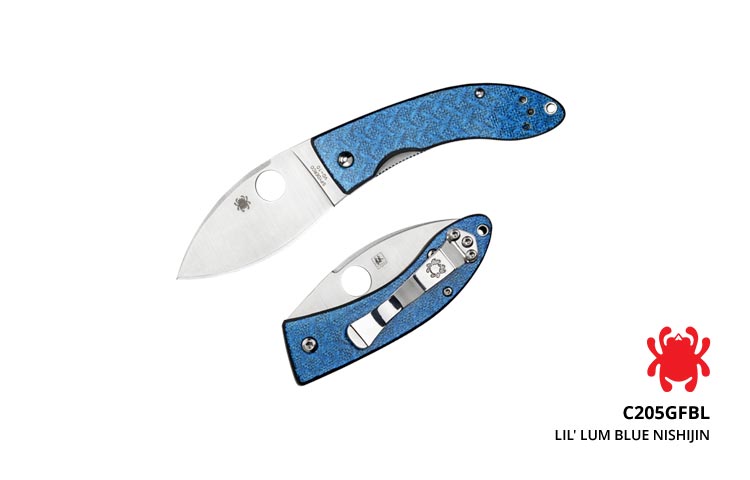 美國Spyderco Lil Lum 限量西陣織紋柄士林小刀-#SPY C205GFBLP - 大海 