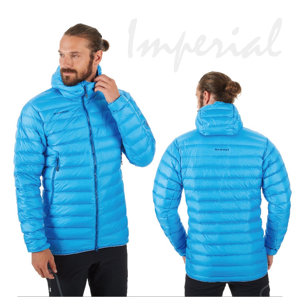 Mammut 長毛象 Broad Peak Pro IN Hooded Jacket 防潑水連帽無縫羽絨外套 帝國藍 男款 #1013-00330