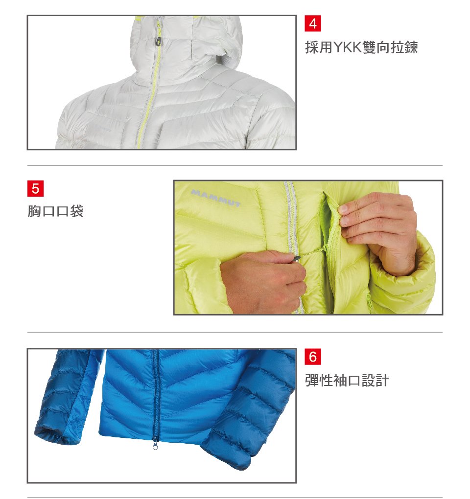 Mammut 長毛象 Broad Peak Hooded Down Jacket 防潑水連帽羽絨外套 金絲雀 男款 #1013-00260