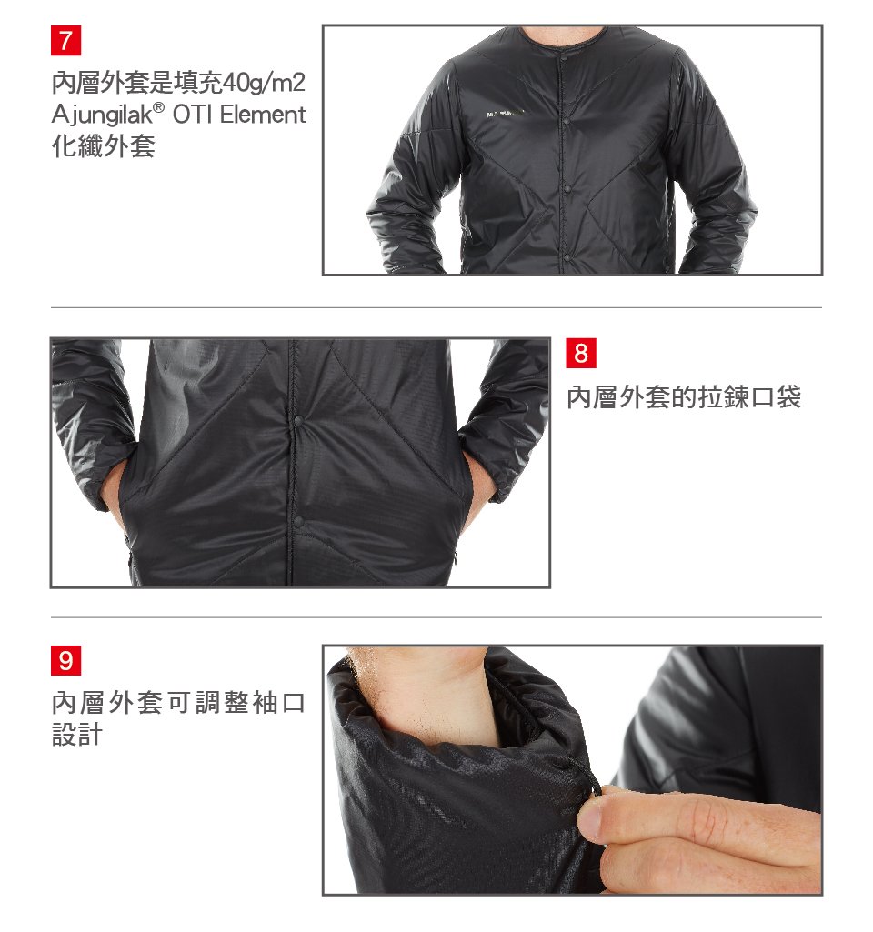 Mammut 長毛象 Seon 3 in 1 HS Hooded Coat AF GTX兩件式防水外套 男款 綠鬣蜥 #1010-26700(亞洲限定款)