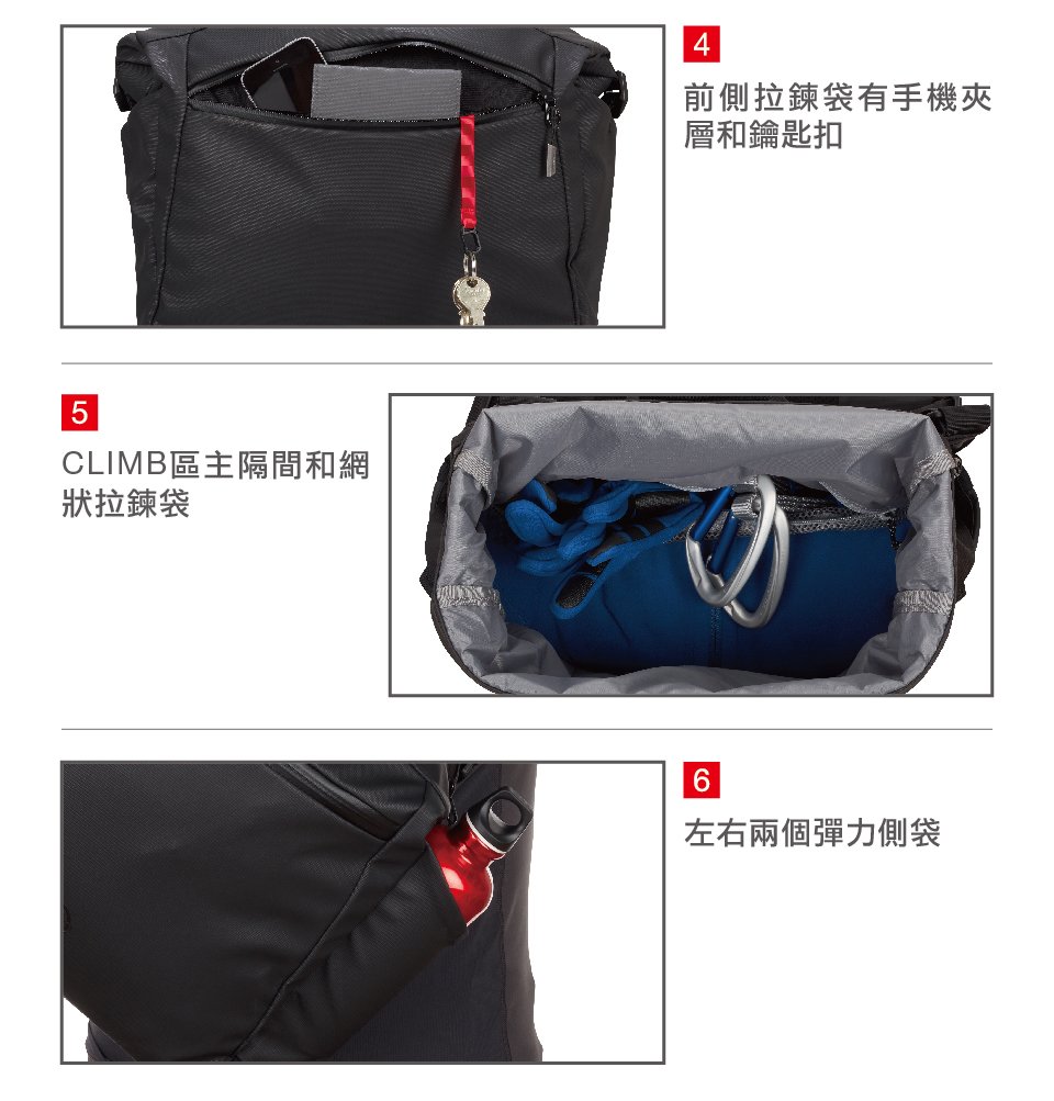 Mammut 長毛象 Seon Messenger 攀岩通勤筆電側背包 14L 黑色 #2810-00060