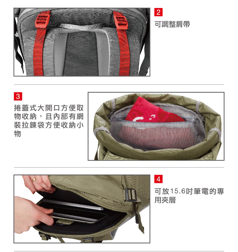 Mammut 長毛象 Xeron Courier 25 筆電後背包 橄欖綠 #2510-03510