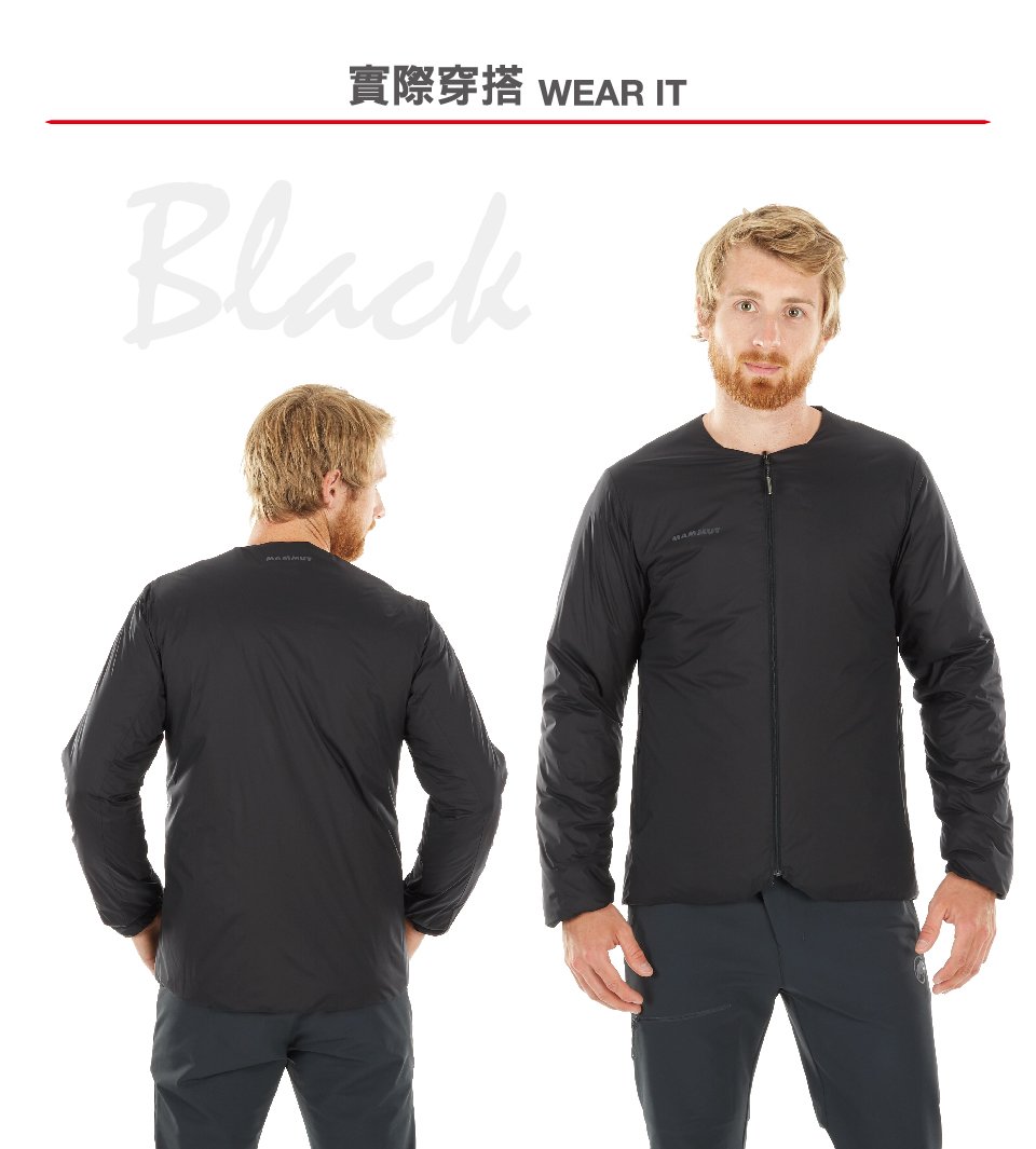 Mammut 長毛象 Seon IN Cardigan AF Men 防潑水輕羽絨外套 黑色 男款 #1013-00650 (亞洲限定款)