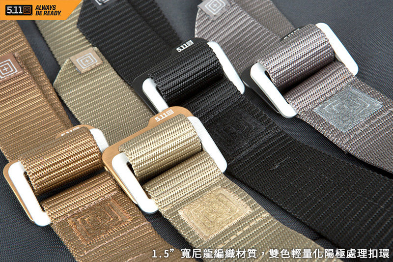 5.11 Tactical TRAVERSE DOUBLE BUCKLE BELT1.5吋雙釦皮帶(淺灰色