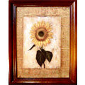 橫式Key box原木鑰匙盒壁飾....Sunflower向日葵