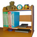 雙層木製-桌上型書架/置物架-楓葉紅木色-W2460T2-MP