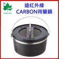 ROV ~ 日本LOGOS/遠紅外線CARBON荷蘭鍋10吋碳纖維鍋/超輕量/鑄鐵鍋/可電磁爐/81062200