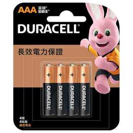 DURACELL 金頂 鹼性 4號 AAA 電池 4顆入 /卡裝