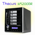 P6線上便利購 Thecus N5200BR NAS 網路儲存設備，1 x Gigabit RJ-45 接頭 , 4 x Gigabit Swich