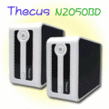 P6線上便利購 Thecus N2050BD 外接式儲存設備硬碟-黑白機*2，eSATA的DAS產品每秒3Gb的極速傳輸快感支援SATA 及SATA II 硬碟最高擴充1TB