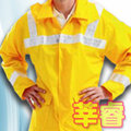 [莘睿-逹新雨衣]~~警勤雨衣高級防水透氣／黃色明亮安全勤務雨衣～衣褲均加反光條