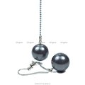 珍珠林~12MM最高級南洋硨磲貝黑珍珠.也可訂製各色耳環.每附$469
