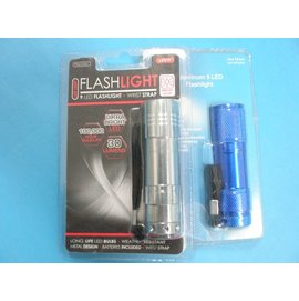 LED手電筒 九個燈泡 鋁合金外殼(短)/一支入{促50}~超低價商品~