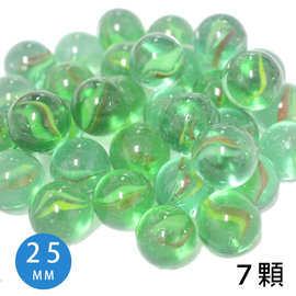 25mm玻璃珠 玻璃彈珠 三花珠 童玩 (中)/一小袋7顆入{定20}