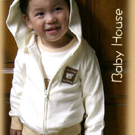 Baby House ◤純棉-台灣製◢ 嬰兒連帽短外套 ↘↘↘3折出清↘↘↘