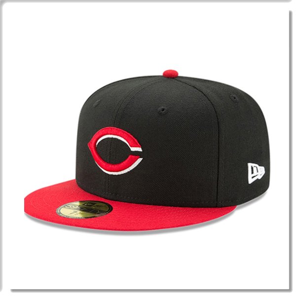 【ANGEL NEW ERA】NEW ERA MLB 辛辛那提 紅人 59FIFTY 正式球員帽 通用 黑 雙色 棒球帽