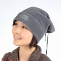 POLARTEC透氣保暖圍頸兩用帽(美國進口布料)-灰色