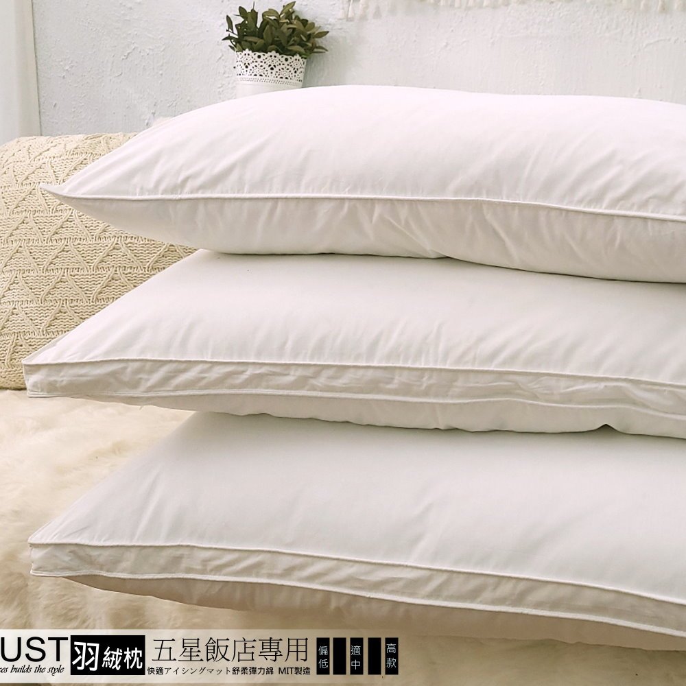 【LUST】五星級飯店專用-羽絨枕 100%羽絨/羽毛枕/100%純棉表布【超取限一顆】