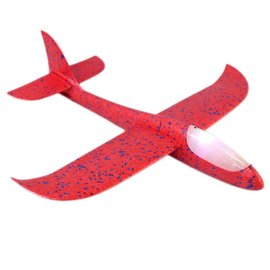 LED 50cm 安全飛機 超大 迴旋飛機 /一個入(促99) DIY無動力手投滑翔機 EPP泡沫滑翔機 608-10 手拋飛機-YF15830