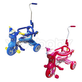 兒童折疊式三輪車 /摺疊後控三輪推車.可控三輪腳踏車