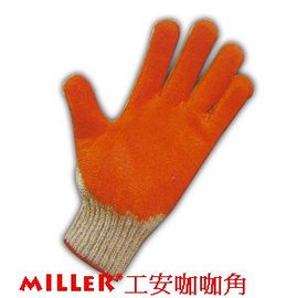 【米勒線上購物】棉紗沾膠手套 適用於搬運、土木工