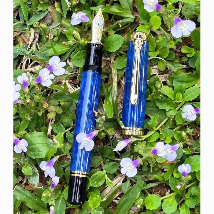德國Pelikan百利金 M800 blue o blue 18k鋼筆/加贈原廠墨水一瓶