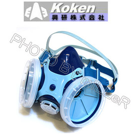 【米勒線上購物】防毒面具 日本 KOKEN RR-7 雙罐式半面罩矽膠防毒面具(未附濾罐)