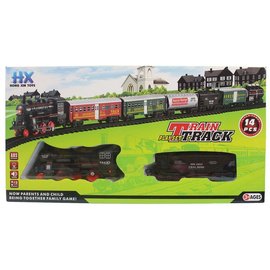 復古火車玩具 HX2015-11/20 電動軌道火車組(附電池)/一個入{促350} 火車軌道組~生